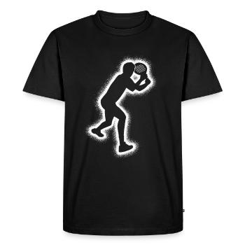 Padel Tennis Raquettes de padel Garçons Hommes Padel - T-shirt Premium bio Homme - noir - Devant - Nico (187cm)