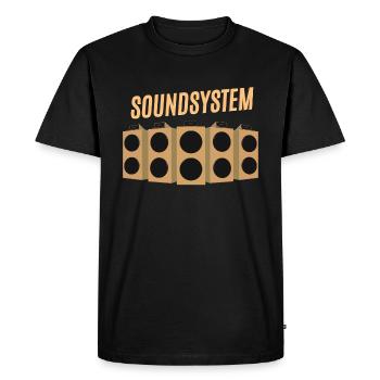 Système de son dub reggae - T-shirt Premium bio Homme - noir - Devant - Nico (187cm)