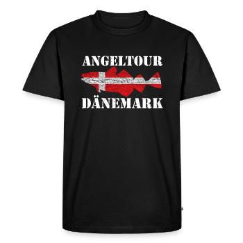 Voyage de pêche au Danemark - T-shirt Premium bio Homme - noir - Devant - Nico (187cm)