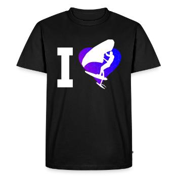 foilwing femme hydroptère aile aileurfe - T-shirt Premium bio Homme - noir - Devant - Nico (187cm)