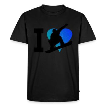 Snowboard hommes snowboarder sports d'hiver femmes - T-shirt Premium bio Homme - noir - Devant - Nico (187cm)
