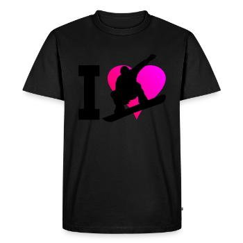 Snowboarders snowboard sports d'hiver hommes - T-shirt Premium bio Homme - noir - Devant - Nico (187cm)