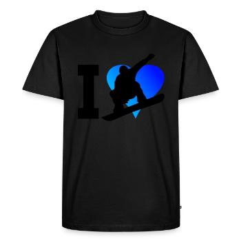 Sports d'hiver pour femmes Snowboard pour hommes Snowboard - T-shirt Premium bio Homme - noir - Devant - Nico (187cm)