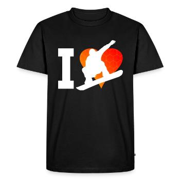 Snowboard Femmes Snowboard Hommes Snowboarder - T-shirt Premium bio Homme - noir - Devant - Nico (187cm)