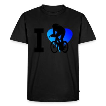 Vélo de route Cycliste de route Vélo de route Cyclisme de route Cyclisme de route - T-shirt Premium bio Homme - noir - Devant - Nico (187cm)
