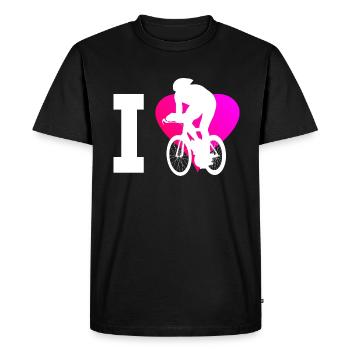 Cycliste de course de vélo de route Cycliste de course de vélo de route - T-shirt Premium bio Homme - noir - Devant - Nico (187cm)