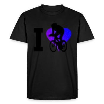 Vélo de route pour hommes Vélo de course Vélo de course Cyclisme de course - T-shirt Premium bio Homme - noir - Devant - Nico (187cm)