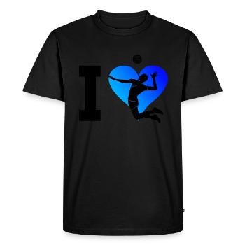 Joueuse de volleyball Beach Volley Volley Volley Femmes Volley - T-shirt Premium bio Homme - noir - Devant - Nico (187cm)