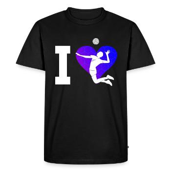 Beachvolleyball Beach Volley Volleyball - T-shirt Premium bio Homme - noir - Devant - Nico (187cm)
