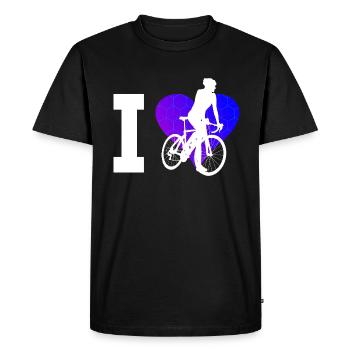 Vélo de route pour femmes Vélo de route Vélo de route Vélo de route - T-shirt Premium bio Homme - noir - Devant - Nico (187cm)