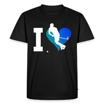 Innebandy Floorball Salibandy Jeux de floorball - T-shirt Premium bio Homme - noir - Devant - Nico (187cm)