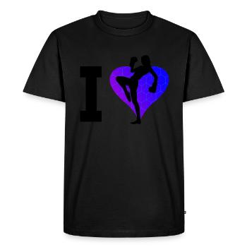 Kickboxing Femmes Kickboxer Kickboxing - T-shirt Premium bio Homme - noir - Devant - Nico (187cm)