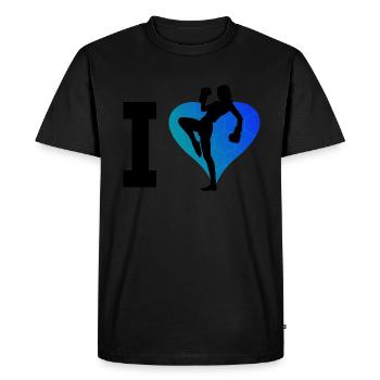 Kickboxing Homme Boxe Kickboxing Femme Kickboxing - T-shirt Premium bio Homme - noir - Devant - Nico (187cm)