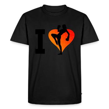 Kickboxing Kickboxer Kickboxing Boxing - Men's Premium Organic T-Shirt - black - Front - Nico (187cm)