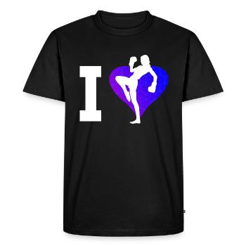 Kickboxing Hommes Kickboxing Femmes Boxe - T-shirt Premium bio Homme - noir - Devant - Nico (187cm)