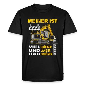 Excavatrice Excavatrice Pelle Conducteur d’excavatrice Chantier - T-shirt Premium bio Homme - noir - Devant - Nico (187cm)