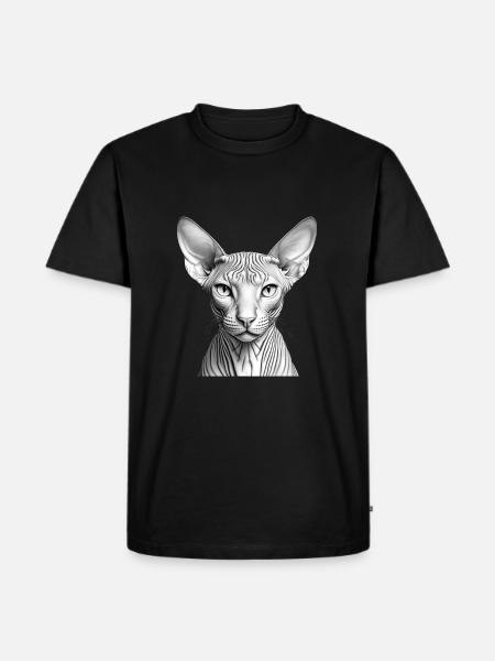 Cool sphynx cat - Men's Premium Organic T-Shirt - black