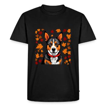 Chien d’automne - T-shirt Premium bio Homme - noir - Devant - Nico (187cm)