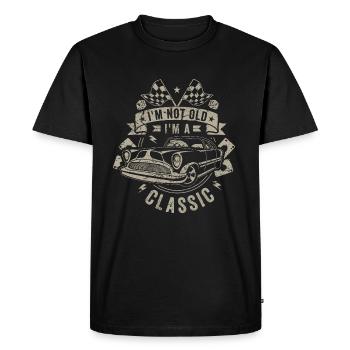 Je ne suis pas vieux, je suis un classique Voiture ancienne T-shirt - T-shirt Premium bio Homme - noir - Devant - Nico (187cm)