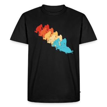Bobsleigh Track Men's Bobsleigh Driving - Men's Premium Organic T-Shirt - black - Front - Nico (187cm)