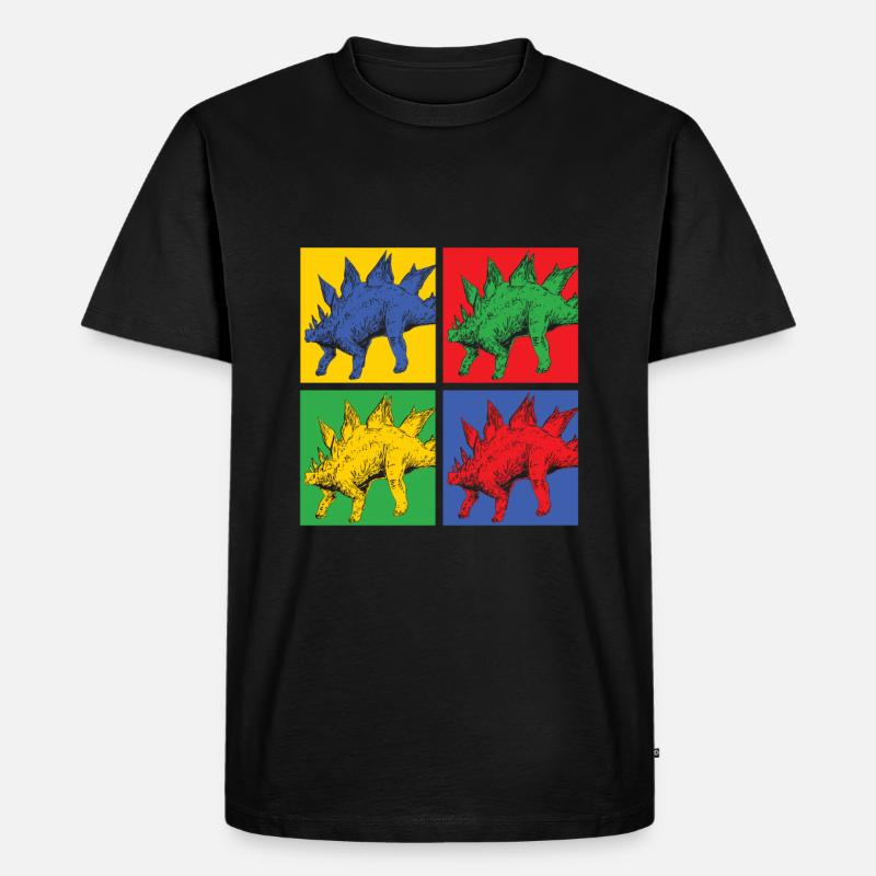 Dinosaurier - Männer Premium Bio T-Shirt - Schwarz