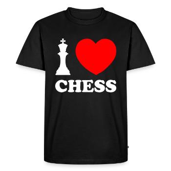 J’adore Chess Chess Player - T-shirt Premium bio Homme - noir - Devant - Nico (187cm)
