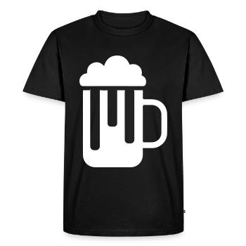 Beer glass - Men's Premium Organic T-Shirt - black - Front - Nico (187cm)