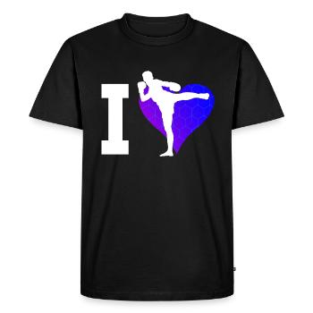 Boxe Thaïlandaise Femmes Boxe Thaïlandaise Hommes Boxeur thaïlandais - T-shirt Premium bio Homme - noir - Devant - Nico (187cm)