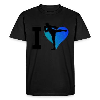 Thai Boxing Thai Boxer Women Thaiboxing Men - Men's Premium Organic T-Shirt - black - Front - Nico (187cm)