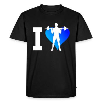 Women's Strength Training Men's Endurance Training - Men's Premium Organic T-Shirt - black - Front - Nico (187cm)