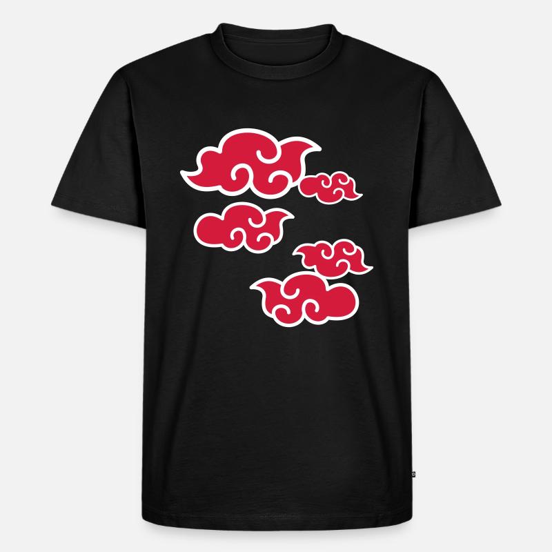 Wolken - Männer Premium Bio T-Shirt - Schwarz