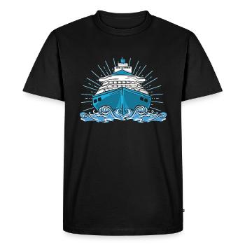 Navire de croisière bateau mer bateau de croisière bateau - T-shirt Premium bio Homme - noir - Devant - Nico (187cm)