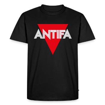 ANTIFA - T-shirt Premium bio Homme - noir - Devant - Nico (187cm)