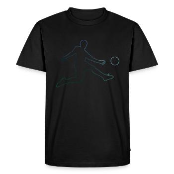 Match de football Football Football Football féminin Jeux de football féminin - T-shirt Premium bio Homme - noir - Devant - Nico (187cm)