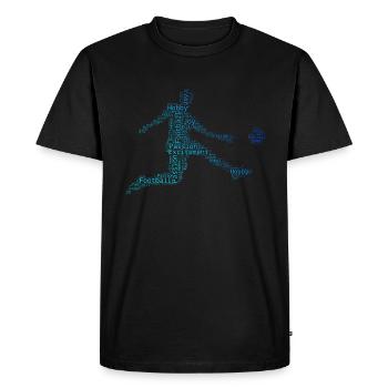 Jeu de football Football Football Hommes - T-shirt Premium bio Homme - noir - Devant - Nico (187cm)