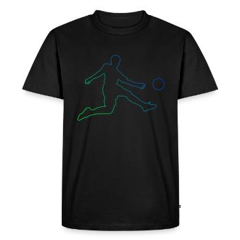 Football Football féminin Match de football Football - T-shirt Premium bio Homme - noir - Devant - Nico (187cm)