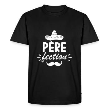 Papa Presque Parfait avec Humour - T-shirt Premium bio Homme - noir - Devant - Nico (187cm)