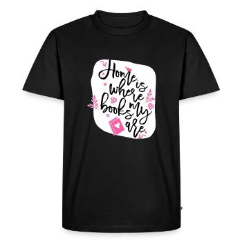 Home is - Men's Premium Organic T-Shirt - black - Front - Nico (187cm)