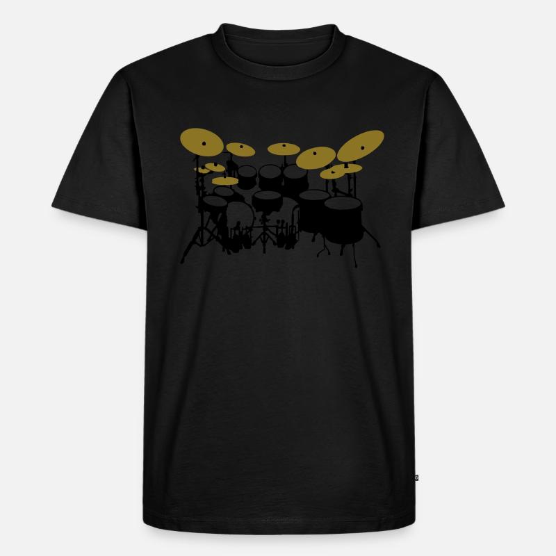 große Trommel-Kit - Männer Premium Bio T-Shirt - Schwarz