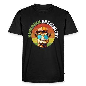 Journée de la bosse du spécialiste de la bosse du chameau frais - T-shirt Premium bio Homme - noir - Devant - Nico (187cm)