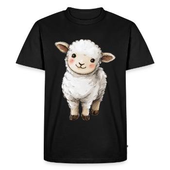 Mignon bébé mouton - T-shirt Premium bio Homme - noir - Devant - Nico (187cm)