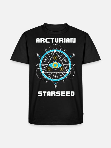 Arcturian Starseed Ufo Geschenkidee - Männer Premium Bio T-Shirt - Schwarz