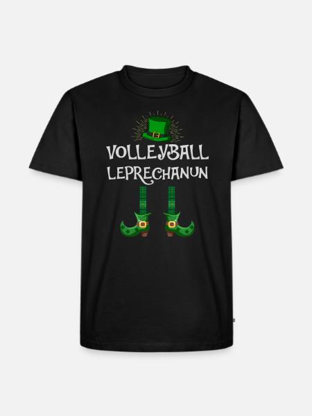 Volleyball St.Patricks Day Funny - Men's Premium Organic T-Shirt - black