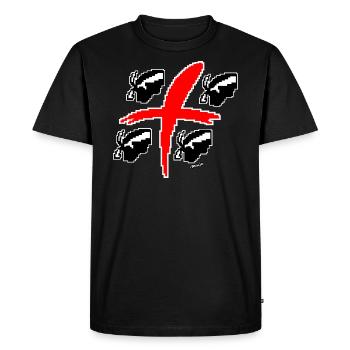 4 Mori BIT - T-shirt Premium bio Homme - noir - Devant - Nico (187cm)