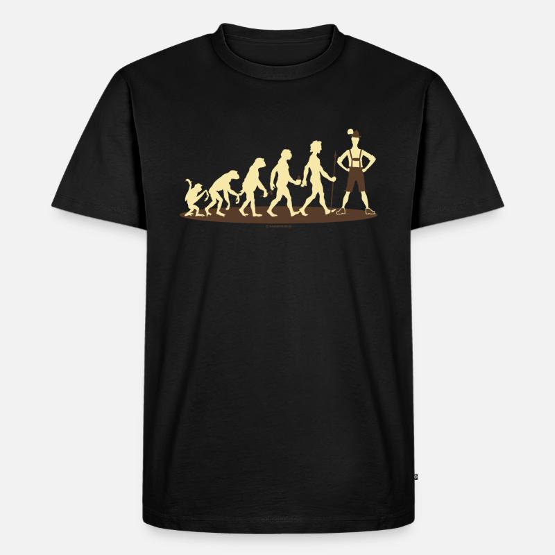 Evolution Bayer - RAHMENLOS Geschenk - Männer Premium Bio T-Shirt - Schwarz