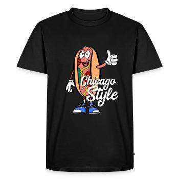 Hot dog chicago style - Men's Premium Organic T-Shirt - black - Front - Nico (187cm)