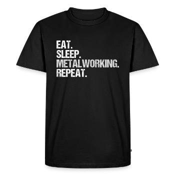 Metal Worker Sheet Metal Worker Locksmith - Men's Premium Organic T-Shirt - black - Front - Nico (187cm)