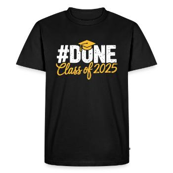 Class of 2025 Hashtag Done Grad Design - T-shirt Premium bio Homme - noir - Devant - Nico (187cm)
