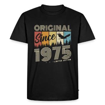 Original Since 1975 Cadeau d’anniversaire vintage - T-shirt Premium bio Homme - noir - Devant - Nico (187cm)