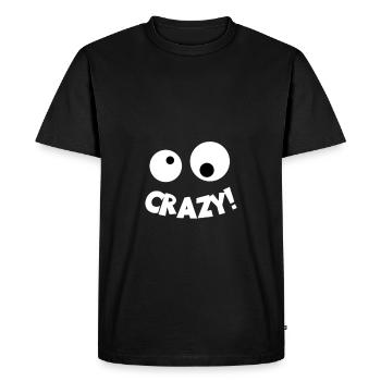 Crazy - Men's Premium Organic T-Shirt - black - Front - Nico (187cm)